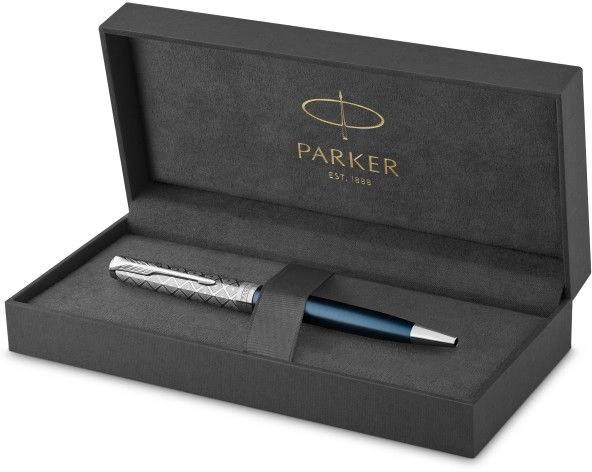 Ручка шариков. Parker Sonnet Premium K537 (CW2119649) Metal Blue CT M черн. черн. подар.кор.