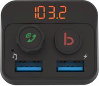 Автомобильный FM-модулятор Ritmix FMT-B100 черный MicroSD BT USB (80000554)