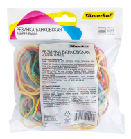 Резинки для купюр Silwerhof 189024 d=60мм 2мм 200гр ассорти пластиковый пакет
