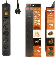 Сетевой фильтр Most HP 5м (6 розеток) черный (коробка)