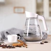 Чайник электрический Galaxy Line GL 0557 1.5л. 2200Вт бежевый/белый (корпус: стекло)