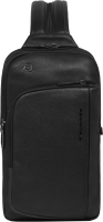 Рюкзак слинг мужской Piquadro Cronus CA6686S134/N черный кожа