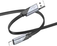 Кабель Hoco U119 Machine iP USB-A-Lightning (m) 1.2м черный коробка плоский