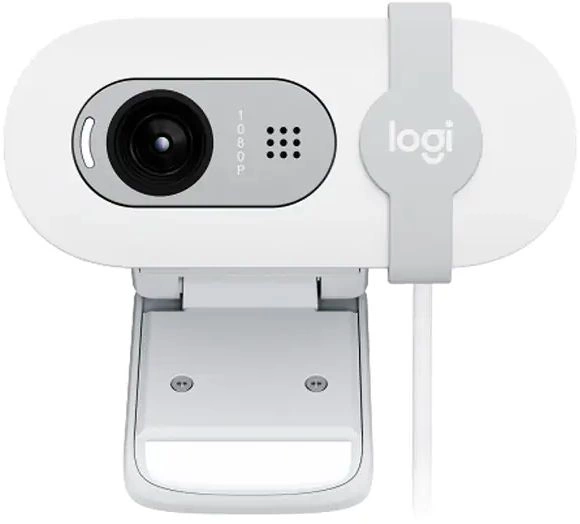 Камера Web Logitech HD Webcam Brio 100 Full белый 2Mpix (1920x1080) USB Type-C с микрофоном (960-001