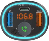 Автомобильный FM-модулятор Ritmix FMT-B300 черный BT USB (80000849)