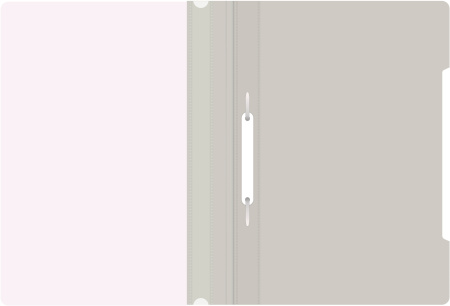 Папка-скоросшиватель Бюрократ -PS20GREY A4 прозрач.верх.лист пластик серый 0.12/0.16