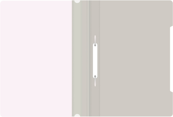 Папка-скоросшиватель Бюрократ -PS20GREY A4 прозрач.верх.лист пластик серый 0.12/0.16