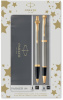 Набор ручек Parker IM Core TK223 (CW2093217) Brushed Metal GT подар.кор. ручка роллер, ручка шариковая сменный стержень 1стерж. кругл.