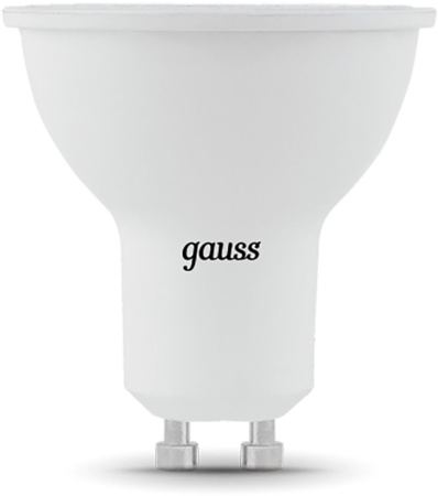 Лампа светодиодная Gauss 101506109 9Вт цок.:GU10 рефлек. 150B 3000K св.свеч.бел.теп. MR16 (упак.:1шт)
