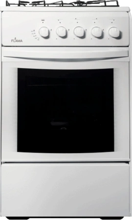 Плита Газовая Flama RG 24019 W белый реш.сталь