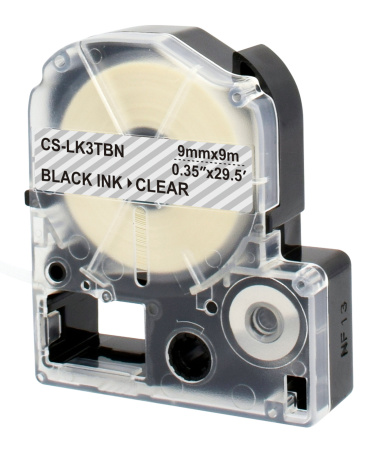 Картридж ленточный Cactus CS-LK3TBN LK-3TBN черный на прозрачном 9x9 для Epson LW300/LW400/LW700/LW600P/LW1000P/K400/Z700/Z900