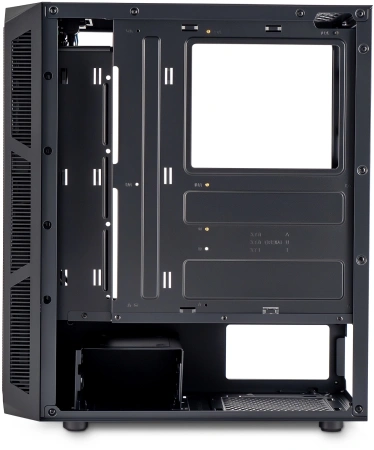 Корпус Оклик OCC-MD301 черный без БП ATX 6x120mm 2xUSB2.0 1xUSB3.0 audio bott PSU