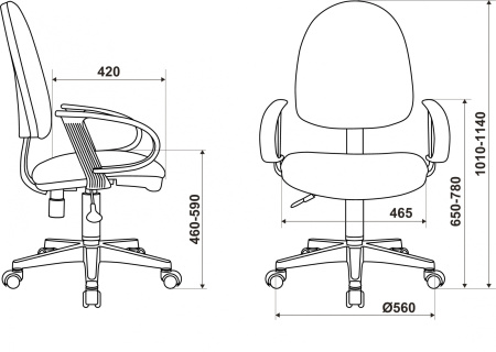 Кресло Бюрократ CH-300 черный 3C11 крестов. пластик