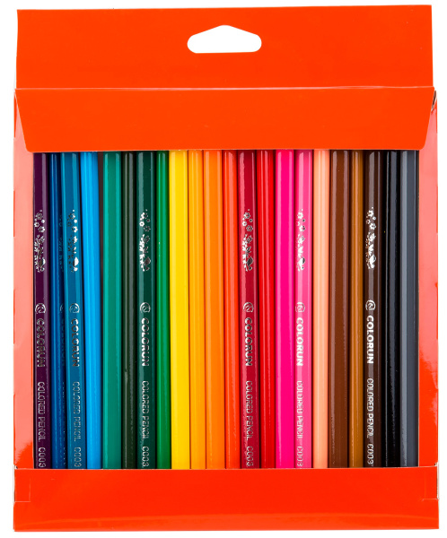 Карандаши цв. Deli EC00320 ColoRun трехгран. тополь 24цв. коробка/европод. (24шт)
