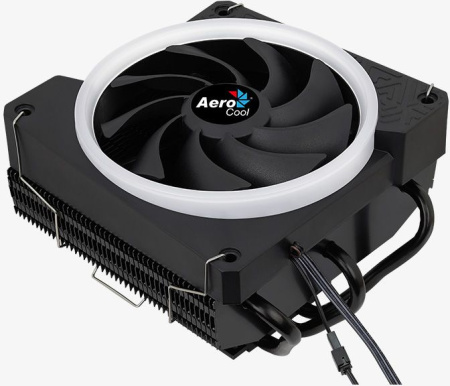 Устройство охлаждения(кулер) Aerocool Cylon 3H Soc-AM5/AM4/1151/1200/1700 4-pin 13-24dB Al+Cu 125W 480gr LED Ret