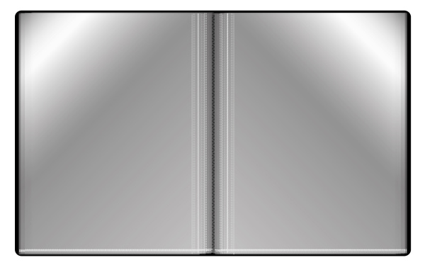 Папка с 60 прозр.вклад. Бюрократ -BPV60BLCK A4 пластик 0.7мм торц.карм с бум. встав черный