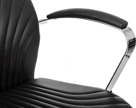 Кресло руководителя Бюрократ CH-610SL-Lux черный эко.кожа крестов. металл хром
