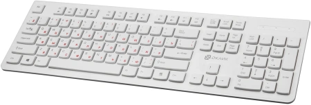 Клавиатура Оклик 505M белый USB slim