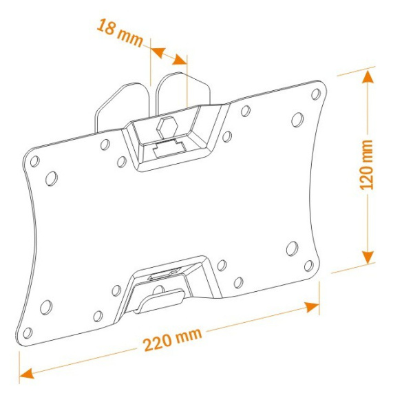 Кронштейн для телевизора Holder LCDS-5060 черный глянец 19"-32" макс.30кг настенный фиксированный