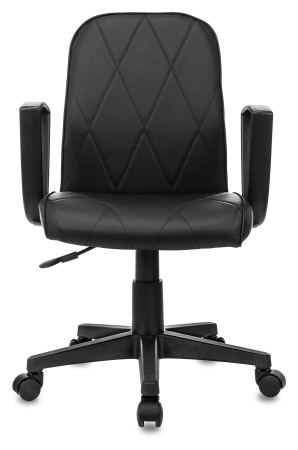 Кресло Бюрократ CH-327 черный эко.кожа крестов. пластик черный