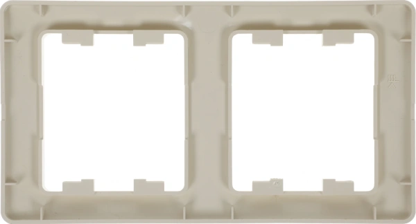 Рамка Schneider Electric Glossa GSL000206 накладная 2x вертикальный монтаж пластик бежевый