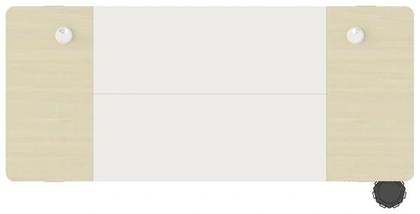 Стол для компьютера Cactus CS-EDL-BAWD столешница МДФ белый дуб молочный каркас белый (CS-EDL-WWD)