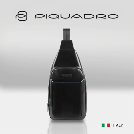 Рюкзак слинг мужской Piquadro Blue Square CA4827B2/N черный кожа