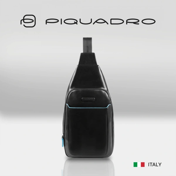 Рюкзак слинг мужской Piquadro Blue Square CA4827B2/N черный кожа