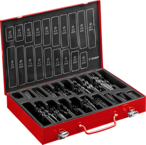 Набор сверл Зубр 29605-H370 по металлу (370пред.) для дрелей