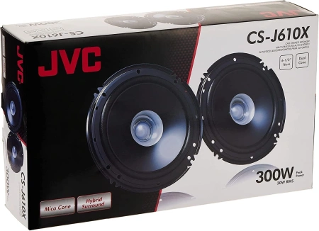 Колонки автомобильные JVC CS-J610X (без решетки) 300Вт 92дБ 4Ом 14.24см (6дюйм) (ком.:2кол.) коаксиальные однополосные