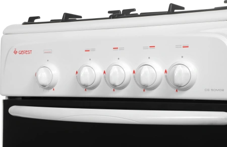 Плита Газовая Gefest CG 50М02 К73 белый (без крышки) реш.чугун