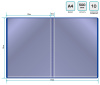 Папка с 10 прозр.вклад. Buro -ECB10BLUE A4 пластик 0.5мм синий