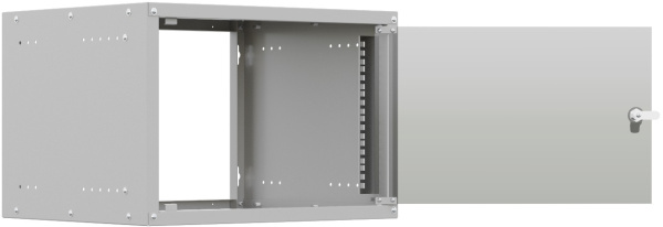 Шкаф коммутационный NTSS Lime (NTSS-WL6U5560GS) настенный 6U 550x600мм пер.дв.стекл несъемн.бок.пан.