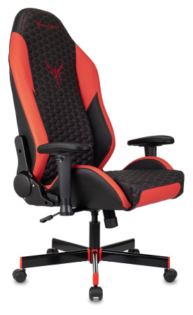 Кресло игровое Knight Neon черный/красный соты эко.кожа с подголов. крестов. металл
