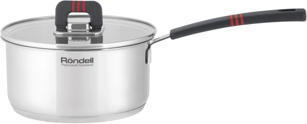 Ковш Rondell Stripes RDS-1635 2л. d=18см (с крышкой) стальной