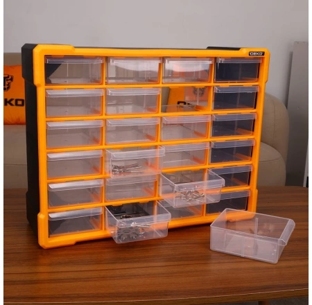 Ящик для инструментов Deko Smart box 24 24отд. оранжевый/черный (085-3005)
