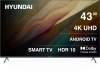 Телевизор LED Hyundai 43" H-LED43BU7009 Smart Android TV Frameless черный/черный/4K Ultra HD/DVB-T/6