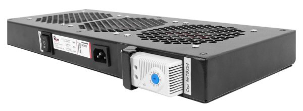 Модуль вентиляторный Rem (R-FAN-3T-9005) 3 вент. с термостатом черный (упак.:1шт)