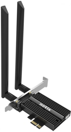 Сетевой адаптер Wi-Fi + Bluetooth Netis F1 AX3000 PCI Express (ант.внеш.съем) 2ант.