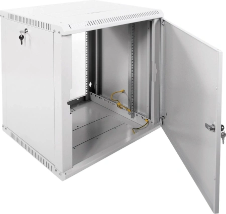 Шкаф коммутационный ЦМО (ШРН-12.500.1) настенный 12U 600x529мм пер.дв.стал.лист 200кг серый 470мм 180град.