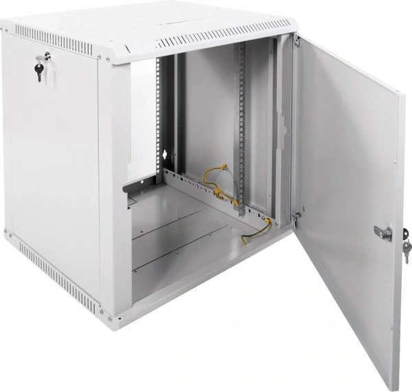 Шкаф коммутационный ЦМО (ШРН-12.500.1) настенный 12U 600x529мм пер.дв.стал.лист 200кг серый 470мм 180град.