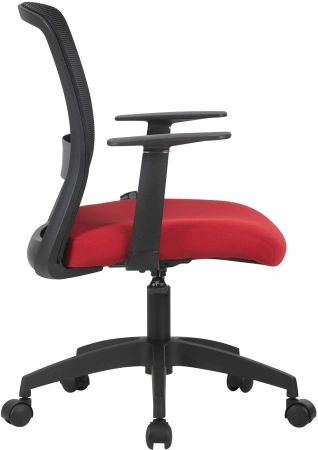 Кресло Cactus CS-MC333-BKRD черный сиденье темно-красный сетка/ткань низк.спин. крестов. пластик пластик черный