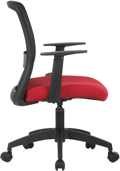 Кресло Cactus CS-MC333-BKRD черный сиденье темно-красный сетка/ткань низк.спин. крестов. пластик пластик черный