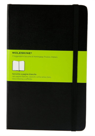Блокнот Moleskine CLASSIC QP062 Large 130х210мм 240стр. нелинованный твердая обложка черный