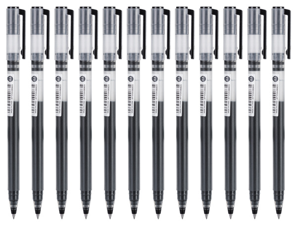 Ручка гелев. Deli Daily Max EG16-BK черный/прозрачный d=0.5мм черн. черн.