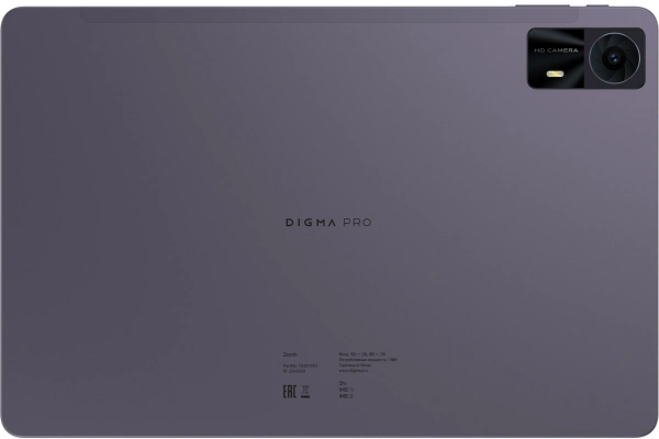 Планшет Digma Pro Zenith T606 (1.6) 8C RAM8Gb ROM128Gb 11" IPS 1920x1200 4G 2Sim Android 14 графит 13Mpix 5Mpix BT WiFi microSD 1Tb 8000mAh