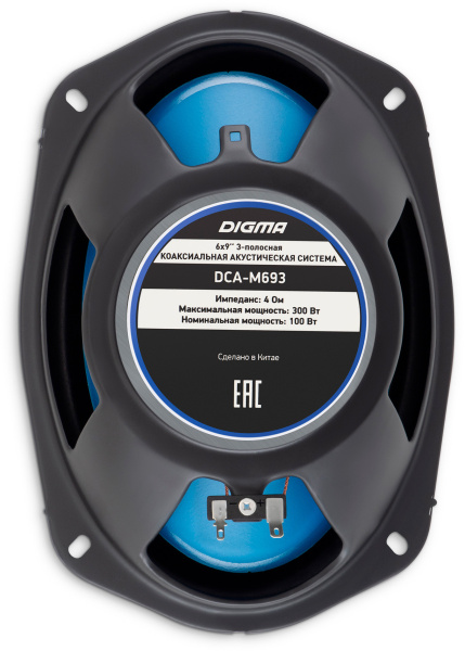Колонки автомобильные Digma DCA-M693 300Вт 90дБ 4Ом 15x23см (6x9дюйм) (ком.:2кол.) коаксиальные трехполосные