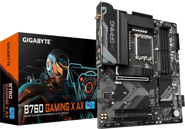 Материнская плата Gigabyte B760 GAMING X AX Soc-1700 Intel B760 4xDDR5 ATX AC`97 8ch(7.1) 2.5Gg RAID