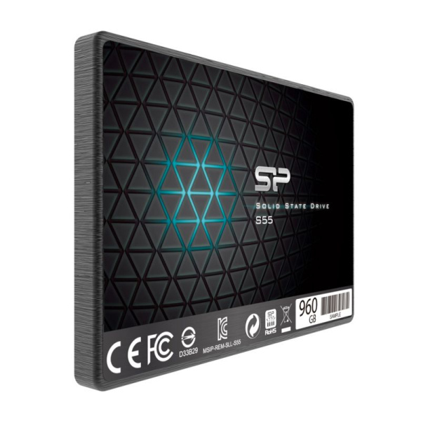 Накопитель SSD Silicon Power SATA III 960Gb SP960GBSS3S55S25 Slim S55 2.5"
