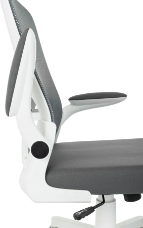 Кресло Бюрократ ASTER N-W темно-серый TW-04 Neo Grey сетка/ткань крестов. пластик пластик белый